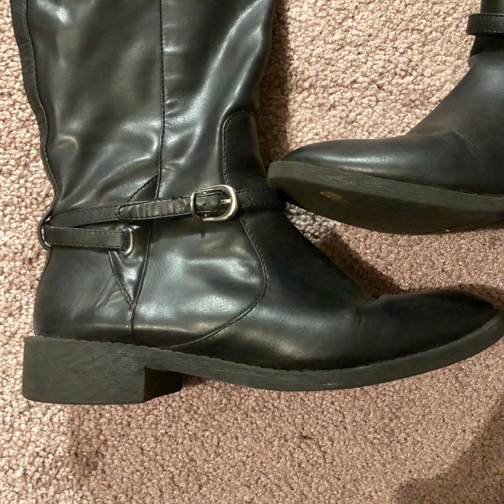 F21 Black Riding Boots - Picture 3 of 5